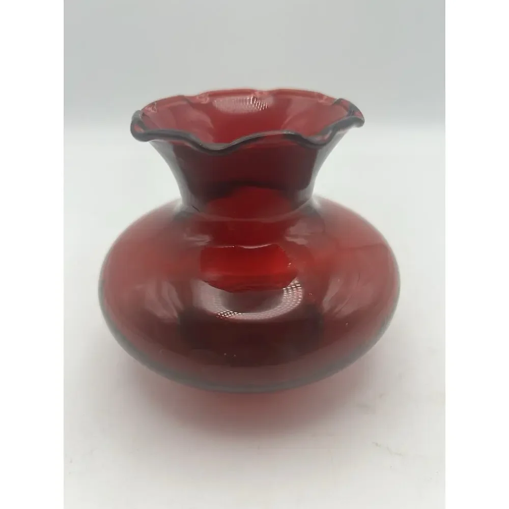Red Glass Small Vase